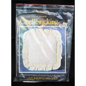 Cross-Stitch Originals Candlewicking Pillowcase Kit  Floral Embroidery Art Craft